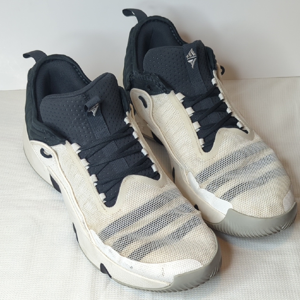 adidas Men's Size 13 Trae Unlimited Low Cloud White Carbon Athletic Shoes IF5609